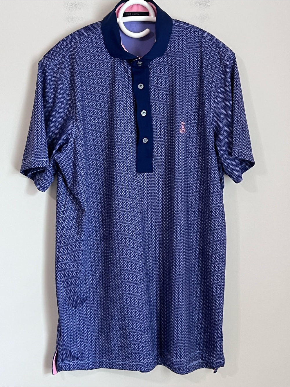 Greyson Men's Performance Polo Size Small Purple Geometric Print Size Small Atl